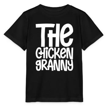 The Chicken Granny - Stanley/Stella Kinder T-Shirt MINI CREATOR  - Schwarz - Vorne - Mikhail (115cm)