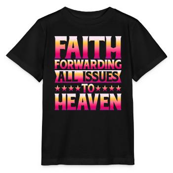 La foi transmet tous les problèmes au ciel 5 - T-shirt bio MINI CREATOR Stanley/Stella Enfant - noir - Devant - Mikhail (115cm)