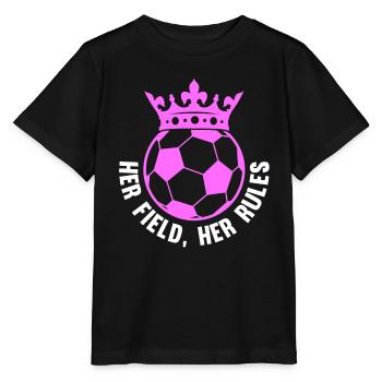 Soccer féminin, Football féminin, Football féminin - T-shirt bio MINI CREATOR Stanley/Stella Enfant - noir - Devant - Mikhail (115cm)