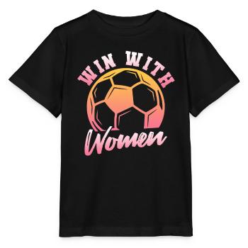 Soccer féminin, Football féminin, Football féminin - T-shirt bio MINI CREATOR Stanley/Stella Enfant - noir - Devant - Mikhail (115cm)