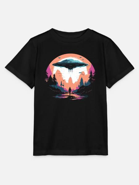 Alien Außerirdischer - Stanley/Stella Kinder T-Shirt MINI CREATOR  - Schwarz