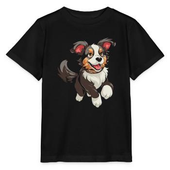 Hund Vierbeiner Niedlich - Stanley/Stella Kinder T-Shirt MINI CREATOR  - Schwarz - Vorne - Mikhail (115cm)