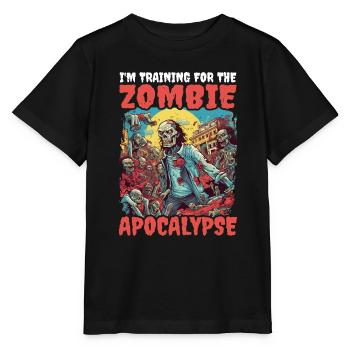 Je m’entraîne pour l’apocalypse zombie 15 - T-shirt bio MINI CREATOR Stanley/Stella Enfant - noir - Devant - Mikhail (115cm)