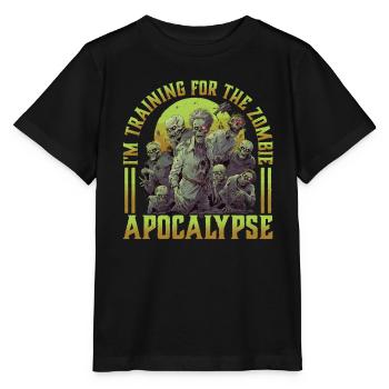 Je m’entraîne pour l’apocalypse zombie 16 - T-shirt bio MINI CREATOR Stanley/Stella Enfant - noir - Devant - Mikhail (115cm)