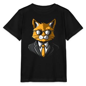 Katze Anzug - Stanley/Stella Kinder T-Shirt MINI CREATOR  - Schwarz - Vorne - Mikhail (115cm)