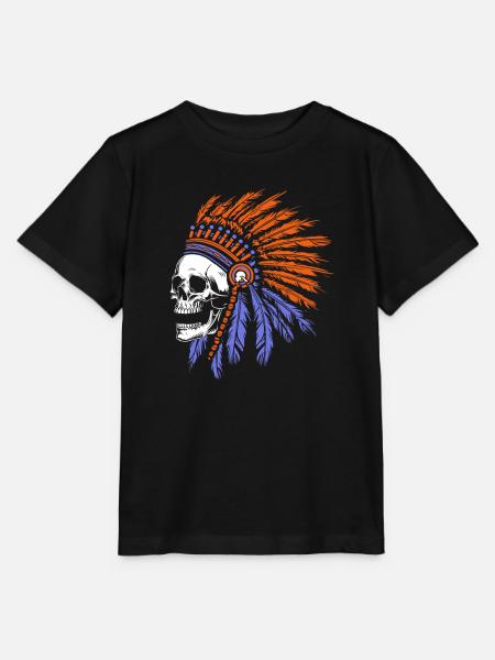 Indigene Schädel Totenkopf - Stanley/Stella Kinder T-Shirt MINI CREATOR - Schwarz