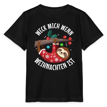Weck mich auf wenn es Weihnachten ist - Stanley/Stella Kinder T-Shirt MINI CREATOR  - Schwarz - Vorne - Mikhail (115cm)