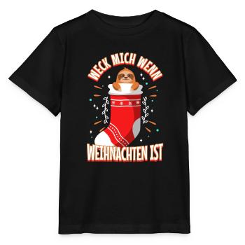 Weck mich auf wenn es Weihnachten ist - Stanley/Stella Kinder T-Shirt MINI CREATOR  - Schwarz - Vorne - Mikhail (115cm)