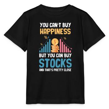 You can't buy happiness, but you can buy stocks - Stanley/Stella MINI CREATOR Kids’ T-Shirt - black - Front - Mikhail (115cm)