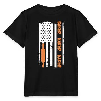Cuisson du pain Boulangerie Boulangerie Fabrication du pain - T-shirt bio MINI CREATOR Stanley/Stella Enfant - noir - Devant - Mikhail (115cm)