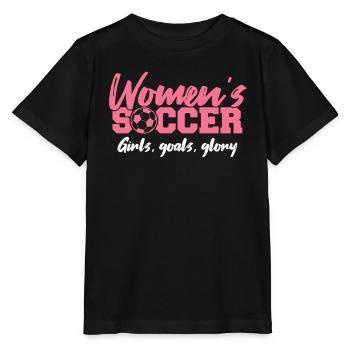 Soccer féminin, Football féminin, Football féminin - T-shirt bio MINI CREATOR Stanley/Stella Enfant - noir - Devant - Mikhail (115cm)
