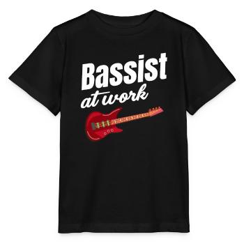 Bassist Bei Der Arbeit Lustiger Gitarrist - Stanley/Stella Kinder T-Shirt MINI CREATOR  - Schwarz - Vorne - Mikhail (115cm)