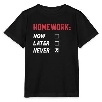 Homework? What homework? Graduation - Stanley/Stella MINI CREATOR Kids’ T-Shirt - black - Front - Mikhail (115cm)