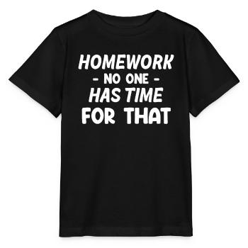 Devoirs Personne n’a le temps pour ça - T-shirt bio MINI CREATOR Stanley/Stella Enfant - noir - Devant - Mikhail (115cm)