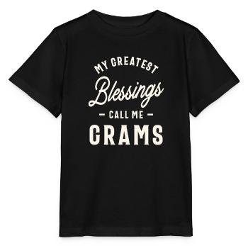 My Greatest Blessings Call Me Grams - Stanley/Stella MINI CREATOR Kids’ T-Shirt - black - Front - Mikhail (115cm)