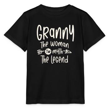 Granny The Woman The Myth The Legend - Stanley/Stella MINI CREATOR Kids’ T-Shirt - black - Front - Mikhail (115cm)