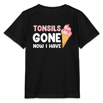 Les amygdales ont disparu, maintenant j’ai - T-shirt bio MINI CREATOR Stanley/Stella Enfant - noir - Devant - Mikhail (115cm)