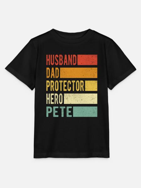 Pete Name Papa Geschenk - Stanley/Stella Kinder T-Shirt MINI CREATOR  - Schwarz
