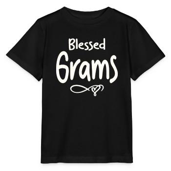 Bless Grams Funny Grandma Christmas - Stanley/Stella MINI CREATOR Kids’ T-Shirt - black - Front - Mikhail (115cm)