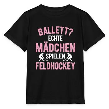 Feldhockey Feldhockeyspielerin Mannschaft Sport Te - Stanley/Stella Kinder T-Shirt MINI CREATOR  - Schwarz - Vorne - Mikhail (115cm)