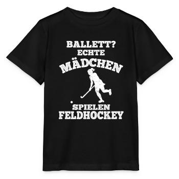 Feldhockey Feldhockeyspielerin Mannschaft Sport Ho - Stanley/Stella Kinder T-Shirt MINI CREATOR  - Schwarz - Vorne - Mikhail (115cm)