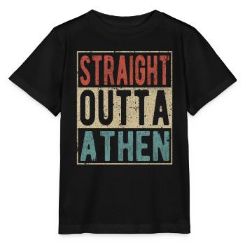 Direkt aus Athen heraus - Stanley/Stella Kinder T-Shirt MINI CREATOR  - Schwarz - Vorne - Mikhail (115cm)