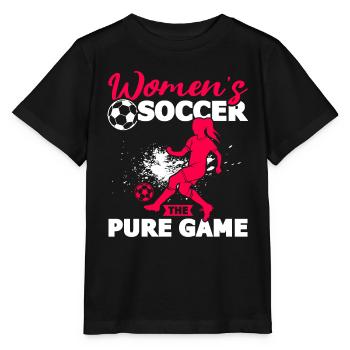 Soccer féminin, Football féminin, Football féminin - T-shirt bio MINI CREATOR Stanley/Stella Enfant - noir - Devant - Mikhail (115cm)