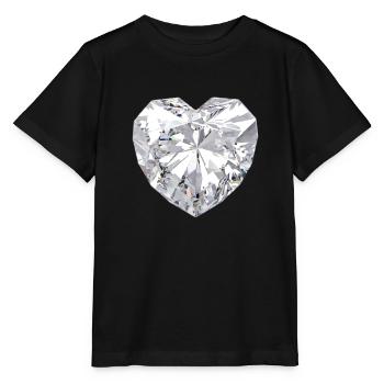 Diamant Herz Edelstein Schmuck - Stanley/Stella Kinder T-Shirt MINI CREATOR  - Schwarz - Vorne - Mikhail (115cm)