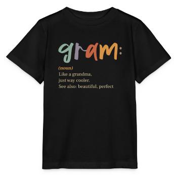 Gram Definition Funny Grandma Christmas - Stanley/Stella MINI CREATOR Kids’ T-Shirt - black - Front - Mikhail (115cm)