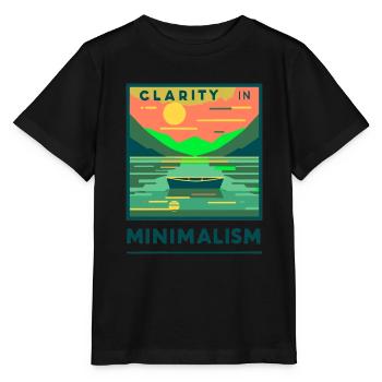 Clarté dans le lac du minimalisme - T-shirt bio MINI CREATOR Stanley/Stella Enfant - noir - Devant - Mikhail (115cm)