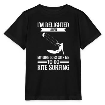 Kiteboarding Kitesurfer Kitesurfing Kiteboarder - Stanley/Stella MINI CREATOR Kids’ T-Shirt - black - Front - Mikhail (115cm)