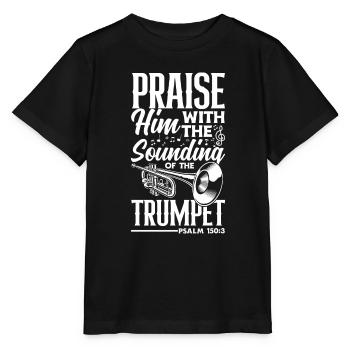 Trumpet Trumpeter Trumpet Player - Stanley/Stella MINI CREATOR Kids’ T-Shirt - black - Front - Mikhail (115cm)