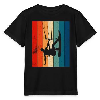 Kiteboarding Kitesurfer Kitesurfing Kiteboarder - Stanley/Stella MINI CREATOR Kids’ T-Shirt - black - Front - Mikhail (115cm)