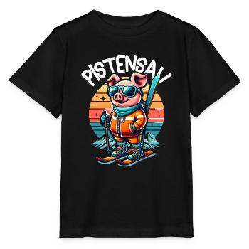 Pistensau - Perfekt für Skifahrer und Après-Ski - Stanley/Stella Kinder T-Shirt MINI CREATOR  - Schwarz - Vorne - Mikhail (115cm)