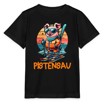 Pistensau - Perfekt für Skifahrer und Après-Ski - Stanley/Stella Kinder T-Shirt MINI CREATOR  - Schwarz - Vorne - Mikhail (115cm)