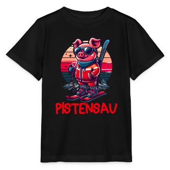 Pistensau - Perfekt für Skifahrer und Après-Ski - Stanley/Stella Kinder T-Shirt MINI CREATOR  - Schwarz - Vorne - Mikhail (115cm)