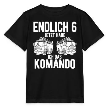 Endlich Jetzt Habe Ich Das Komando 6 Geburtstag Fe - Stanley/Stella Kinder T-Shirt MINI CREATOR  - Schwarz - Vorne - Mikhail (115cm)