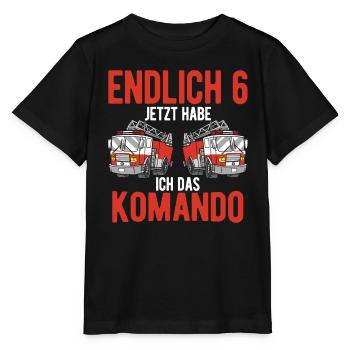 Endlich Jetzt Habe Ich Das Komando 6 Geburtstag Fe - Stanley/Stella Kinder T-Shirt MINI CREATOR  - Schwarz - Vorne - Mikhail (115cm)