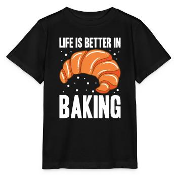 Cuisson du pain Boulangerie Boulangerie Fabrication du pain - T-shirt bio MINI CREATOR Stanley/Stella Enfant - noir - Devant - Mikhail (115cm)