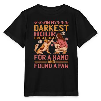 J’ai tendu la main et j’ai trouvé une patte 8 - T-shirt bio MINI CREATOR Stanley/Stella Enfant - noir - Devant - Mikhail (115cm)