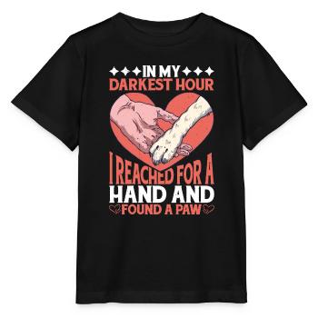 J’ai tendu la main et j’ai trouvé une patte 9 - T-shirt bio MINI CREATOR Stanley/Stella Enfant - noir - Devant - Mikhail (115cm)