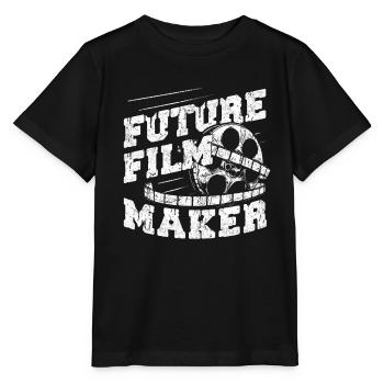 Zukünftiger Filmemacher, Kamera, Regisseur, Produzent - Stanley/Stella Kinder T-Shirt MINI CREATOR  - Schwarz - Vorne - Mikhail (115cm)