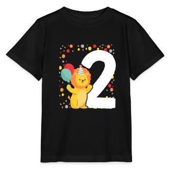 2nd Birthday Children's Birthday Kindergarten Tierfa - Stanley/Stella MINI CREATOR Kids’ T-Shirt - black - Front - Mikhail (115cm)