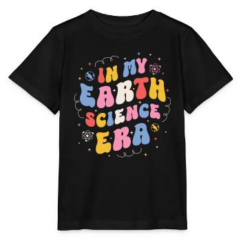 Earth Science Student Groovy Vintage - Stanley/Stella MINI CREATOR Kids’ T-Shirt - black - Front - Mikhail (115cm)