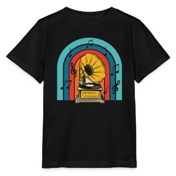 Collectionneur de disques vinyles - T-shirt bio MINI CREATOR Stanley/Stella Enfant - noir - Devant - Mikhail (115cm)