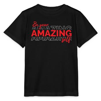 Soyez vous-même ! Confiance en soi, pensée positive, motivation - T-shirt bio MINI CREATOR Stanley/Stella Enfant - noir - Devant - Mikhail (115cm)