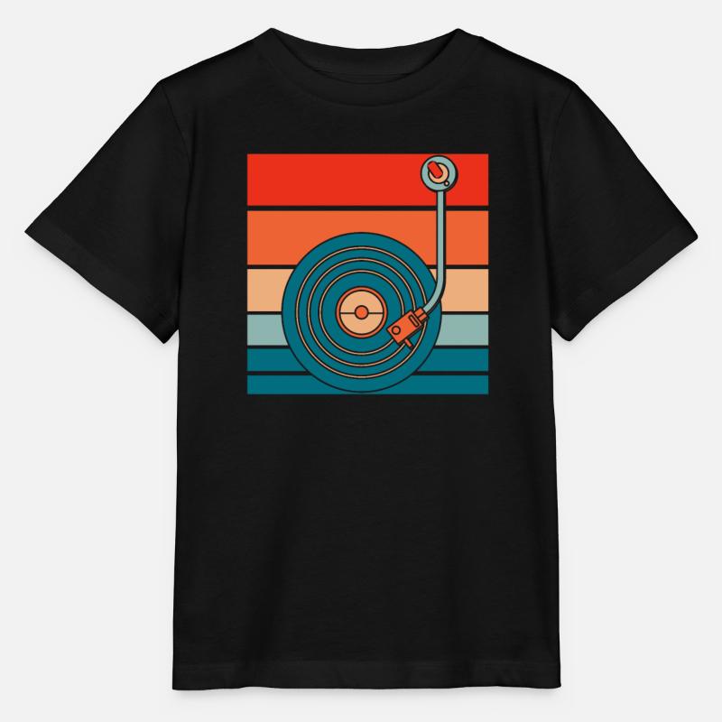 Collectionneur de disques vinyles - T-shirt bio MINI CREATOR Stanley/Stella Enfant - noir