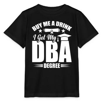 DBA Degree DBA Degree Docteur en commerce - T-shirt bio MINI CREATOR Stanley/Stella Enfant - noir - Devant - Mikhail (115cm)
