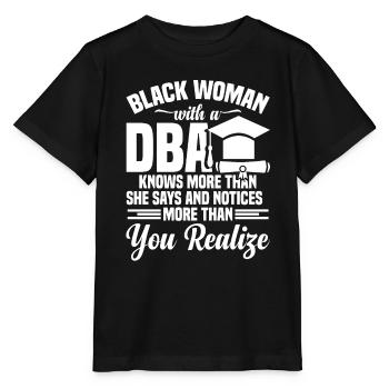 DBA Degree DBA Degree Docteur en commerce - T-shirt bio MINI CREATOR Stanley/Stella Enfant - noir - Devant - Mikhail (115cm)
