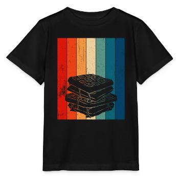 Waffle making waffle maker - Stanley/Stella MINI CREATOR Kids’ T-Shirt - black - Front - Mikhail (115cm)